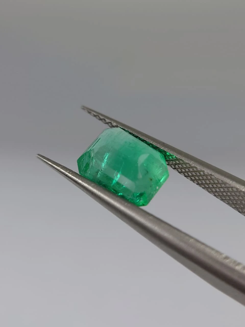 1.55ct Natural Octagon Faceted Emerald from Panjshir Afghanistan — view 1